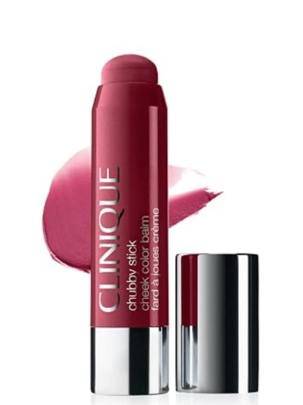 NEW Clinique Peony Chubby Cream Blush Stick Cheek Color Balm Cream Blush Red